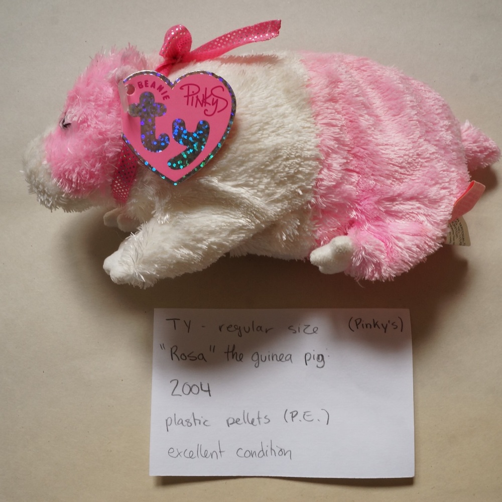 TY (pinky's) - beanie baby - Rosa the guinea pig (2004)